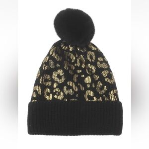 jocelyn | Accessories | Jocelyn Leopard Foil Print Beanie 